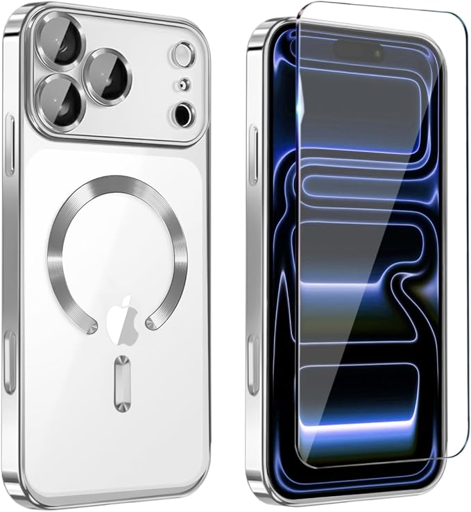 Magnetic Glossy Case for iPhone 17 Pro, iPhone 17Pro Phone Case Slim Clear by Unknown
