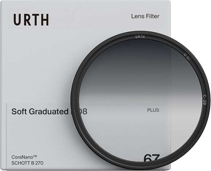 Urth 37mm Soft Graduated ND8 Lens Filter — 3-Stop, HD Optical Glass 20-Layer by Urth