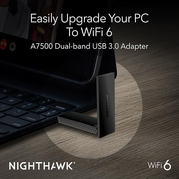 NETGEAR Nighthawk WiFi 6 USB 3.0 Adapter – AX1800 Dual-Band Wireless Gigabit - Image 2