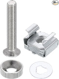 PATIKIL Rack Mount Cage Nut, Carbon Steel Rack Screws Zinc Square Snap-in Cage by PATIKIL