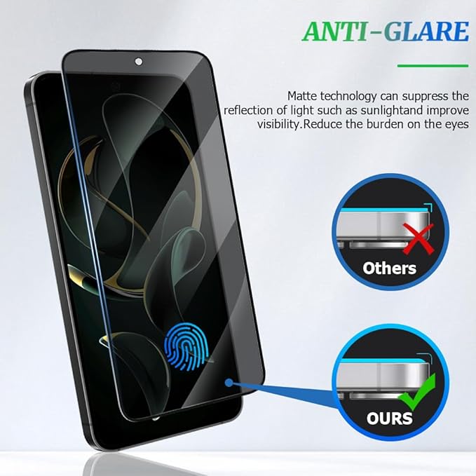 2 Pack Galaxy S26 Plus Anti spy Privacy Screen Protector, 9H Tempered Glass - Image 5