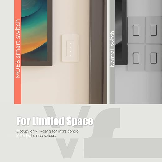 MOES Smart 4 Gang Light Switches, 2nd Generation Wi-Fi Single Pole Switch - Image 4
