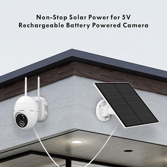 Solar Panel for Security Camera, 5W USB Solar Panel Compatible - Image 4