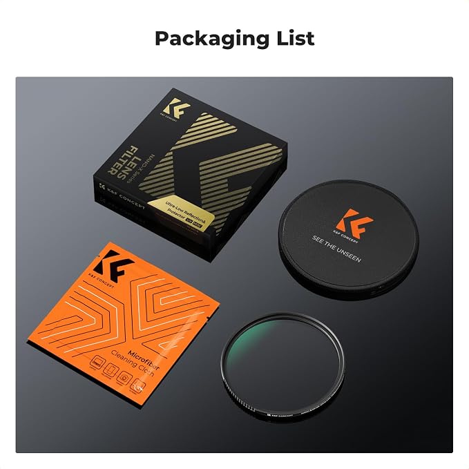 K&F CONCEPT 55mm Shockproof & Ultra Low Reflectivity MCUV Lens Protection Filter - Image 8