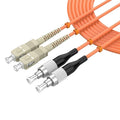 OM1 Multimode Duplex Fiber Patch Cable, SC/UPC to FC/UPC, 62.5/125μm 1M/3FT by lidkew