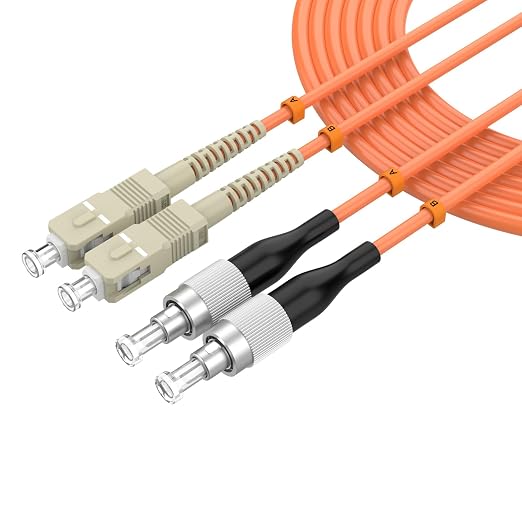 OM1 Multimode Duplex Fiber Patch Cable, SC/UPC to FC/UPC, 62.5/125μm 75M/246FT by lidkew