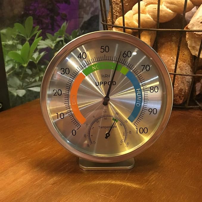 5" Indoor Outdoor Hygrometer/Thermometer, Humidity Gauge Indicator Temperature - Image 4