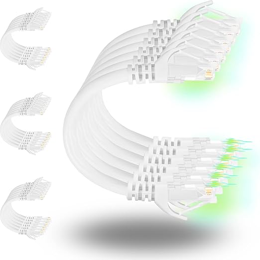 Rapink Patch Cables Cat6 0.5ft, Ethernet Patch Cable 10G Support, Cat 6 Patch by Rapink