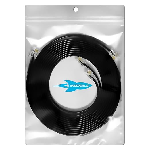 AmzPRO AmzDeals 2-Pack 2 Feet Black RJ12 6P6C Straight Wired Cable, Pro Grade - Image 2