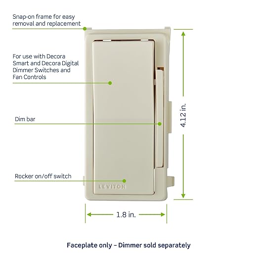 Leviton Decora Digital Dimmer Switch Color Change Faceplate - Image 2