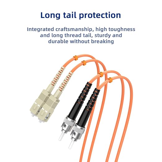 SC/UPC to ST/UPC Fiber Patch Cable OM1 Multimode Duplex 62.5/125μm 10M/32.8FT - Image 5