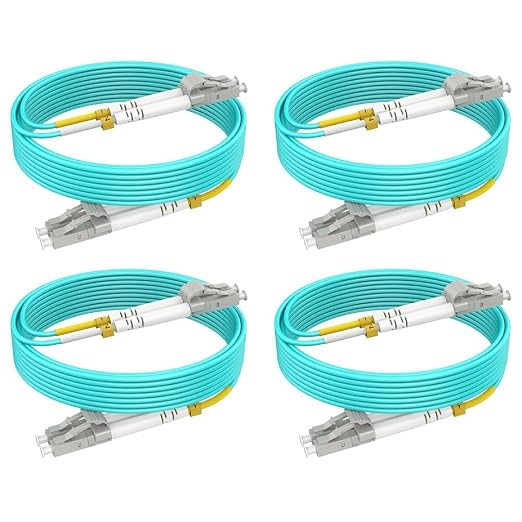 LC to LC Multimode Fiber Patch Cable, 49ft/15m MM OM3 Fiber Optic Cable by RamboCables