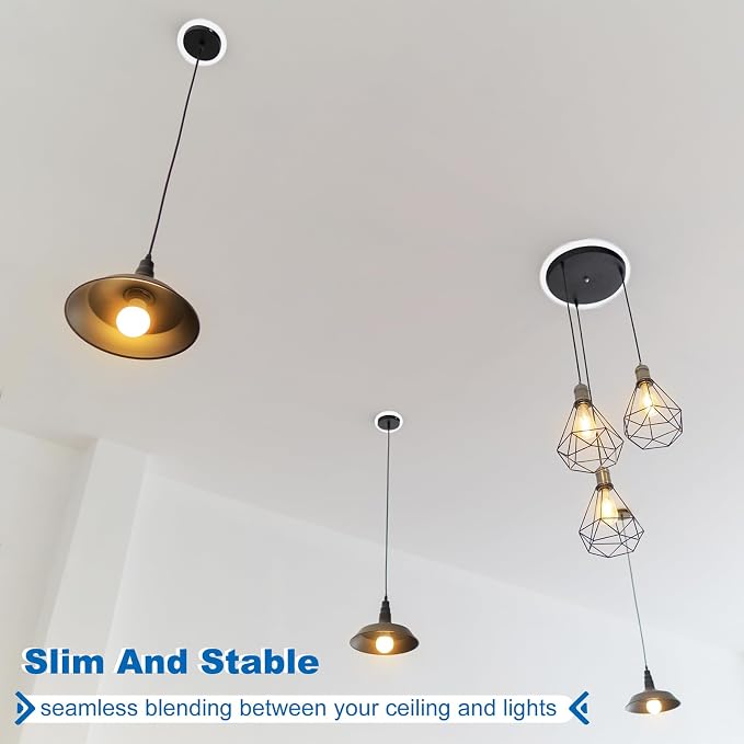 PATIKIL 5.9" ID 8.1" OD Plastic Trim Ring, Ceiling Light Goof Rings Matte - Image 6