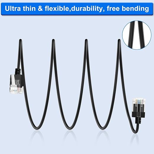 Cat6A Ethernet Cable 90 Degree Left Angled 3.3FT 5 Pack, Flexible Slim & Ultra - Image 6