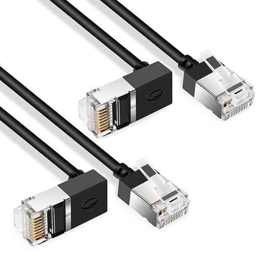 Flexible Cat 6 Ethernet Cable 270 °Upward Angle 3.3 Feet, Ultra Thin & Slim - Image 2