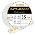 BUSOHE Cat 8 Ethernet Cable 35 FT, 40Gbps 2000Mhz High Speed Flat Cat8 Cable by BUSOHE