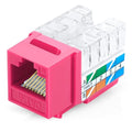 Everest 90° Angled RJ45 Cat6 Keystone Jacks 50-Pack in Pink by EverestMediaSolutions