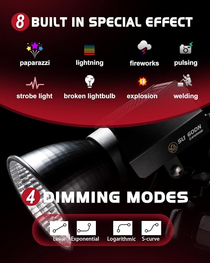 IFOOTAGE LED Video Light SL1 60DN, 5600K Daylight Photography Lighting - Image 5