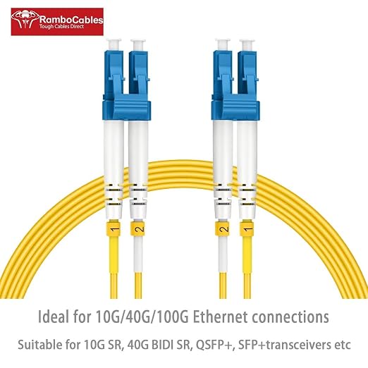 1000ft OS2 LC to LC Single Mode Fiber Patch Cables, Options 7inch~1000ft - Image 2