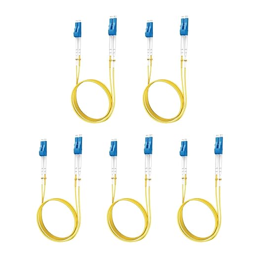 Yonwide Single Mode Fiber Lc to Lc 1m 5 Pack, OS2 Single Mode Fiber Patch Cable by YonwideFiber