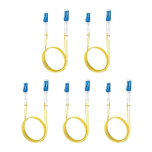 Yonwide Single Mode Fiber Lc to Lc 3m 5 Pack, OS2 Single Mode Patch Cable Duplex by YonwideFiber
