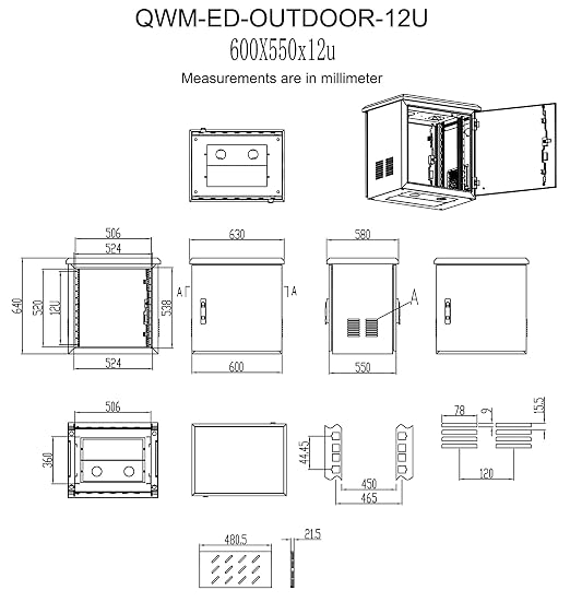 Electriduct 12U Outdoor Cabinet 21.6 Inch Depth IP55 Weather Resistant - Image 7
