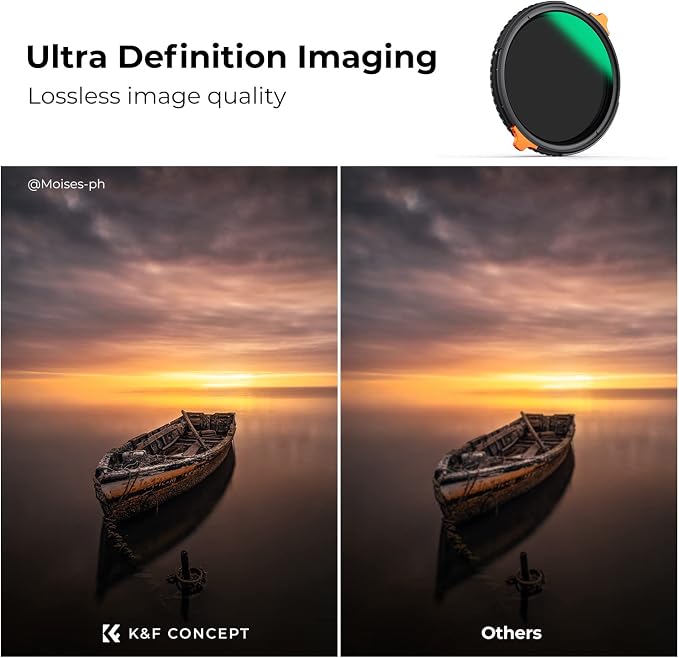 K&F CONCEPT 40.5mm ND4-64 ND Lens Filter Variable & CPL Polarizers Filter 2-in-1 - Image 5