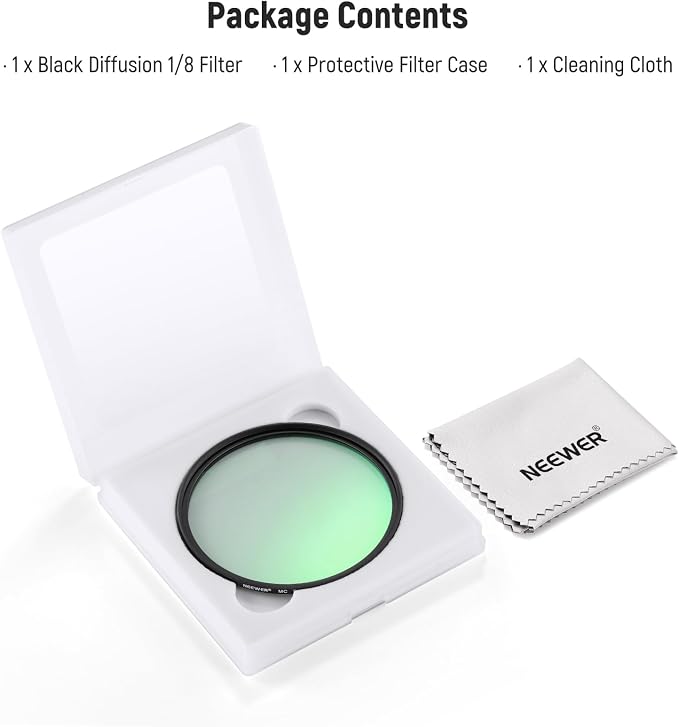 NEEWER 55mm Black Diffusion 1/8 Filter - Image 8
