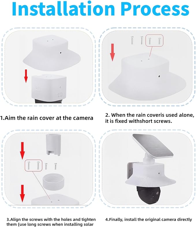 2 Pack Rain Cover for Eufy Security SoloCam S340, Dustproof and UV Resistant - Image 3