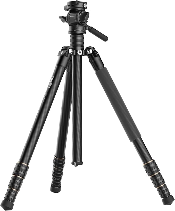 SmallRig CT150 Carbon Fiber Travel Video Tripod, 61.8'' Max Load 3kg / 6.6lb by SmallRig