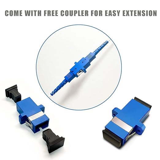 100ft SC to SC Fiber Optic Patch Cable, Outdoor Armored Single Mode SC/UPC to - Image 4