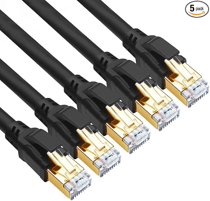 Yauhody CAT 8 Ethernet Cable, 6ft Ultra High Speed 40Gbps 2000MHz SFTP 26AWG by Yauhody