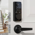 Smart Lock with Handles, Fingerprint Door Lock App Control, Keyless Entry Door by Biquole