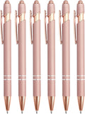 6 Pack Ballpoint Pen 2-in-1 Stylus Retractable Ballpoint Pen by Bribobo