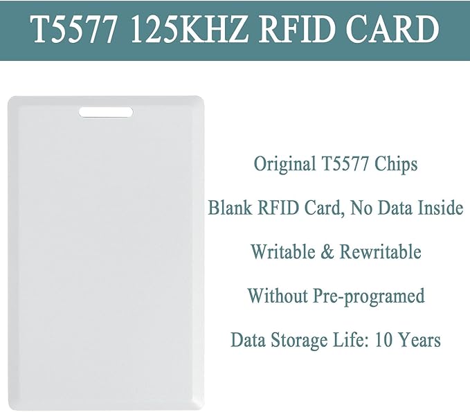 12 PCS T5577 Thick Smart Cards, Contactless 125khz RFID Rewritable Proximity - Image 5