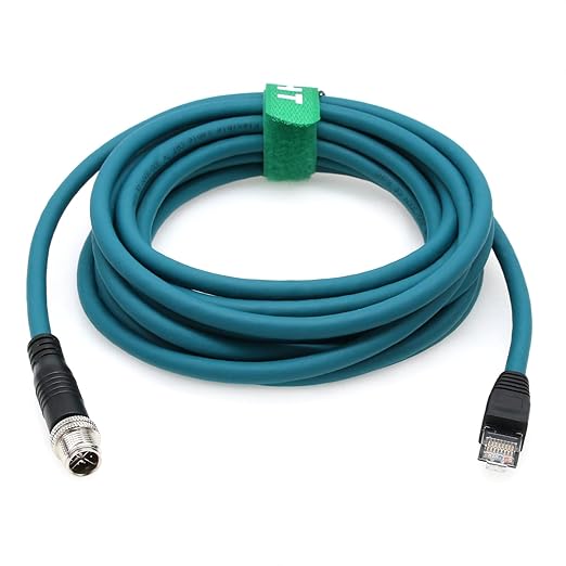 M12 Ethernet 8 Pin X-Code RJ45 CAT-7e GigE Cable - Image 2