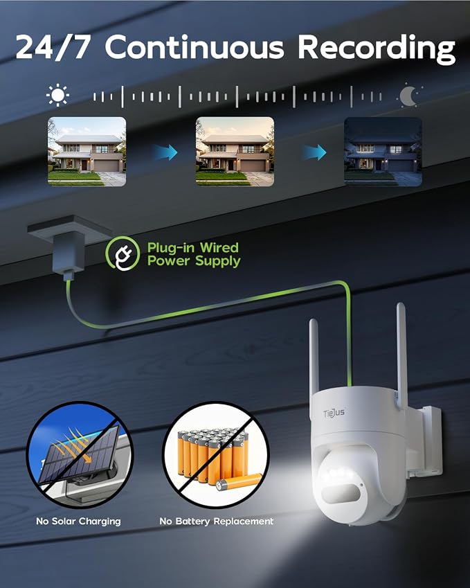 5G/2.4G Security Camera Outdoor, 3MP Wired Cameras 24/7 Recording, Plug-in Power - Image 7