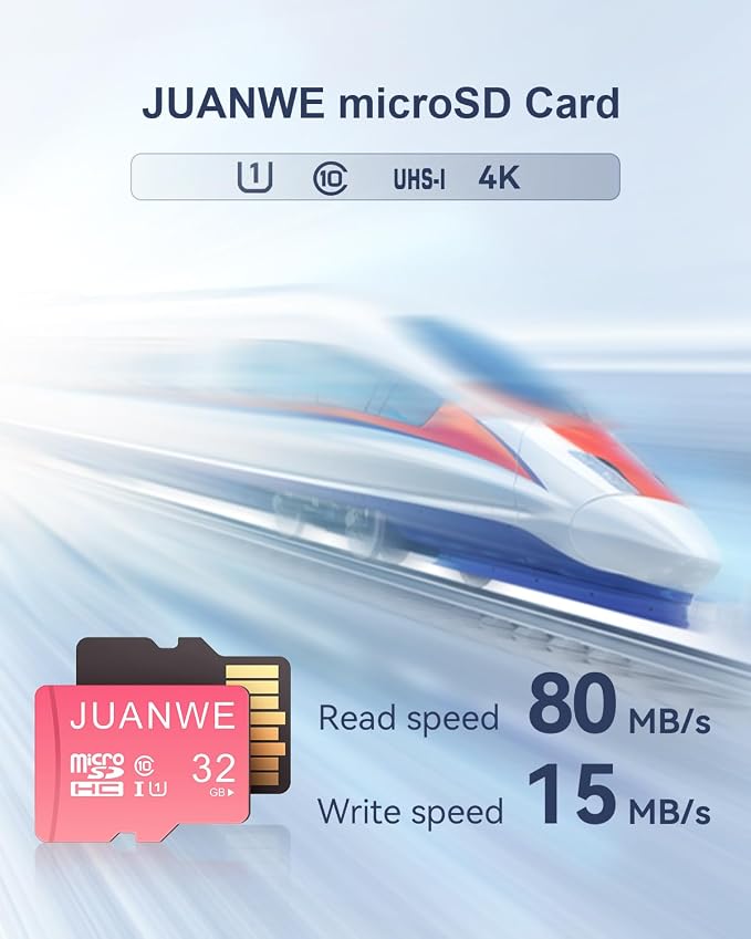 JUANWE 32GB Micro SD Cards 10 Pack Memory Card, SDHC High-Speed U1 SD Card - Image 2