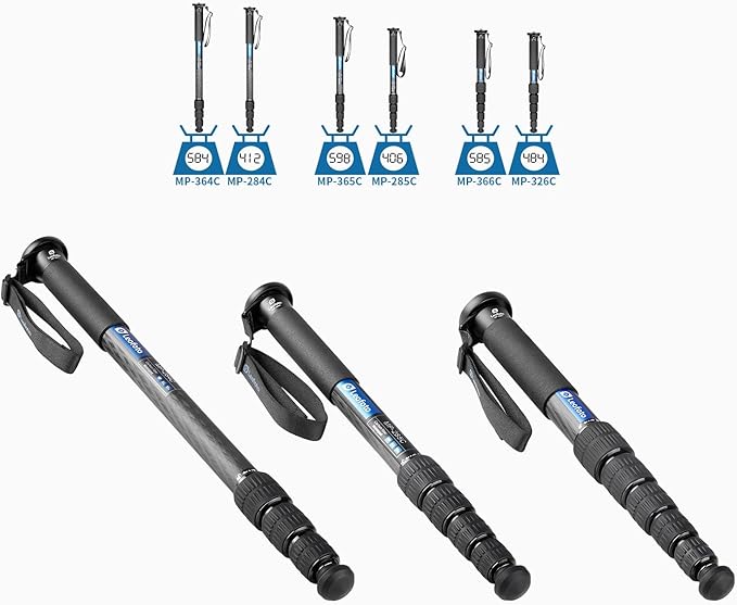 Leofoto MP-364C 67" 4-Section Carbon Fiber Portable Monopod, Lightweight - Image 4
