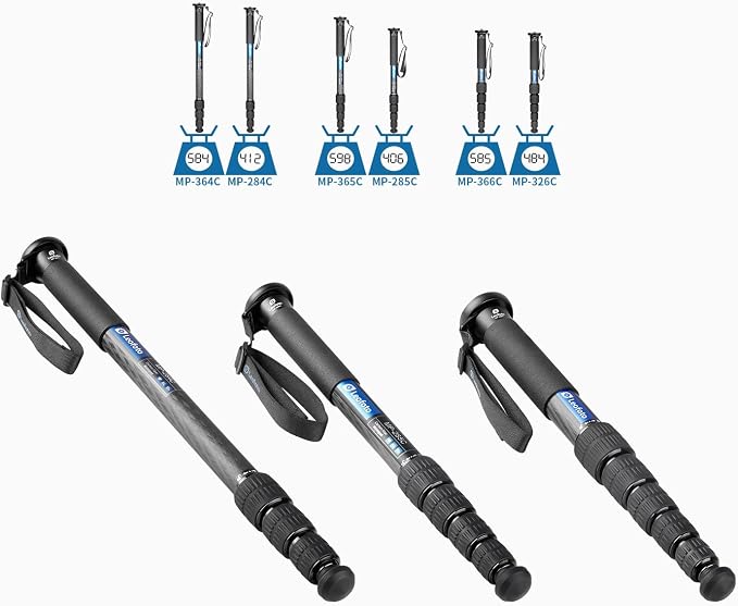 Leofoto MP-365C 69" 5-Section Carbon Fiber Portable Monopod, Lightweight - Image 4