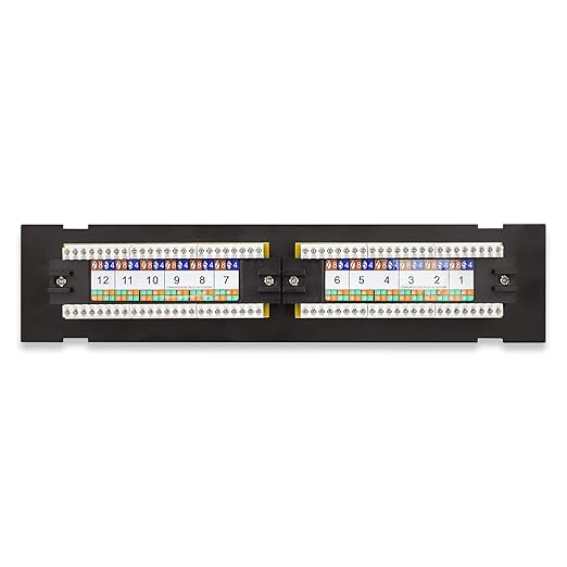 iwillink 12-Port Mini Vertical Cat6 Patch Panel, 10Gbps Network Panel - Image 3