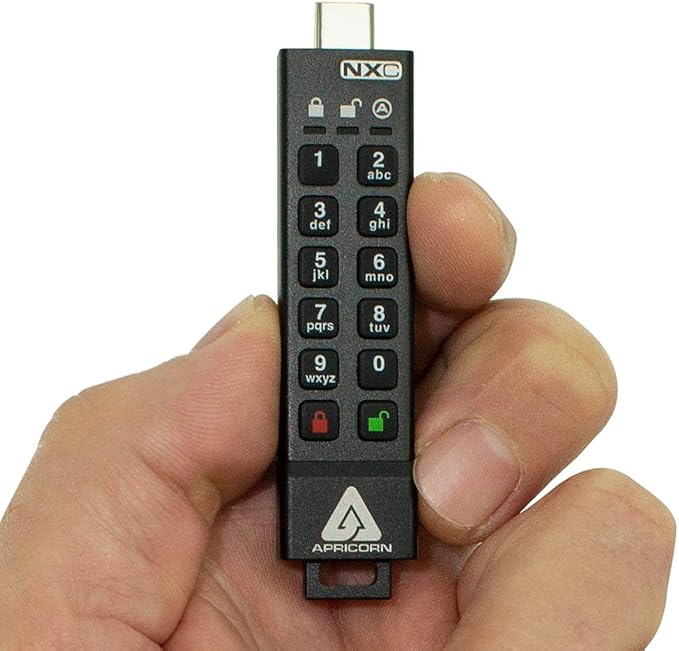 Apricorn 64GB Aegis Secure Key 3 NXC 256-Bit Hardware-Encrypted USB 3.2 Type C - Image 4