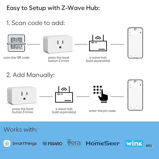 Z-Wave Dimmer Plug 800 Series Zwave Smart Plug，Dimmable Outlet Built-in - Image 2