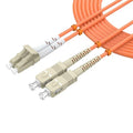 Multimode Duplex OM1 Fiber Patch Cable LC/UPC to SC/UPC 2.5M/8.2FT Fiber Optic by lidkew