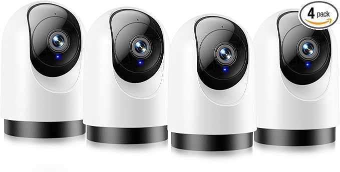 YOTON Indoor Security Camera 4pcs, 2K 360 Wi-Fi Baby Monitor & Pet Camera by YOTON