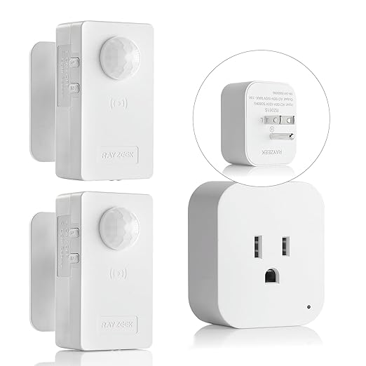 RAYZEEK Wireless Motion Sensor Control Outlet by RAYZEEK