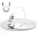 Cat 6a Ethernet Cable 100 Ft, Durable Flat Internet Network LAN Cable by Smolink