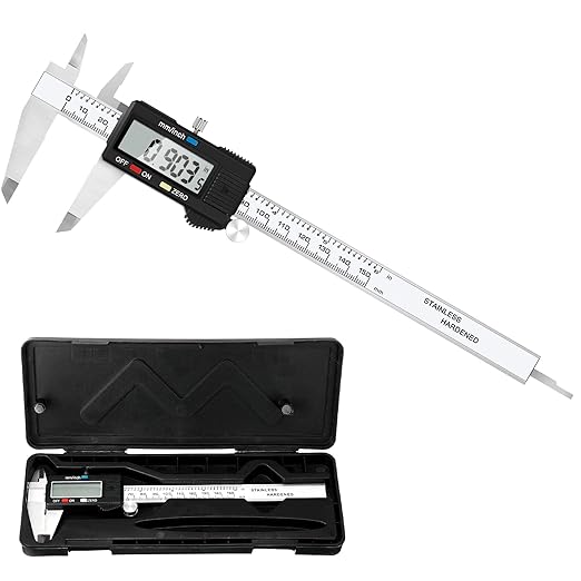 Electronic Digital Caliper Measuring Tool, Stainless Steel Vernier Caliper by Simhevn