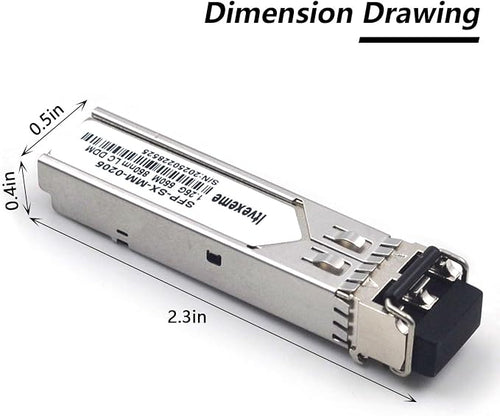 10 Pack 1.25G Multimode SFP LC Module, 1000Base-SX Gigabit Fiber Transceiver - Image 2