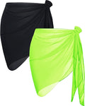 CHICGAL 2 Pieces Women Beach Sarong Bathing Suit Wrap Skirt Sheer Bikini by CHICGAL